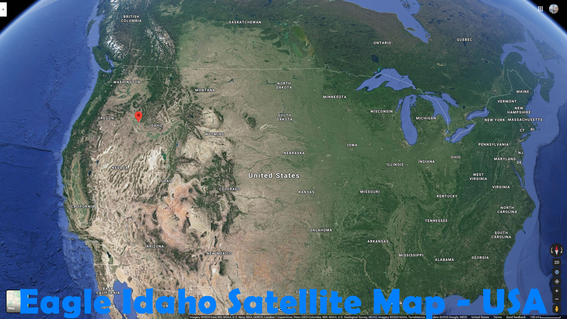 Eagle Idaho Satellite Carte   EUA